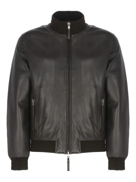 THE JACK LEATHERS zip leather jacket