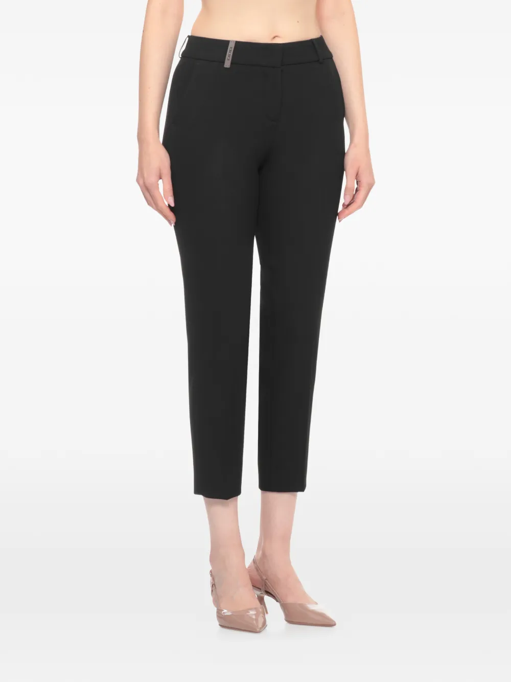 Peserico belt-loops trousers - Zwart