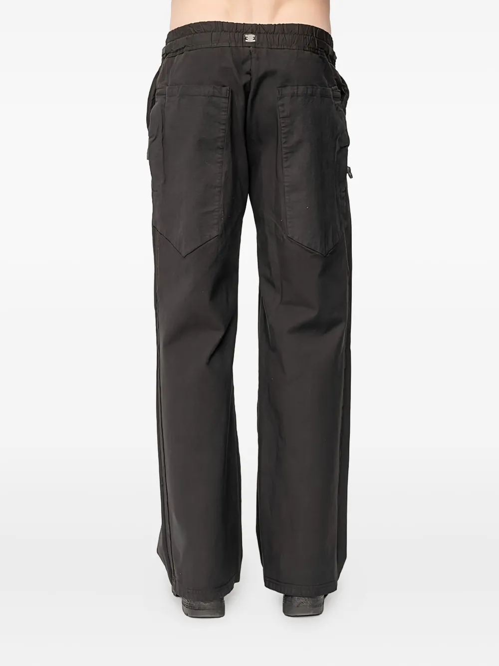69 BY ISAAC SELLAM drawstring cargo trousers - Zwart