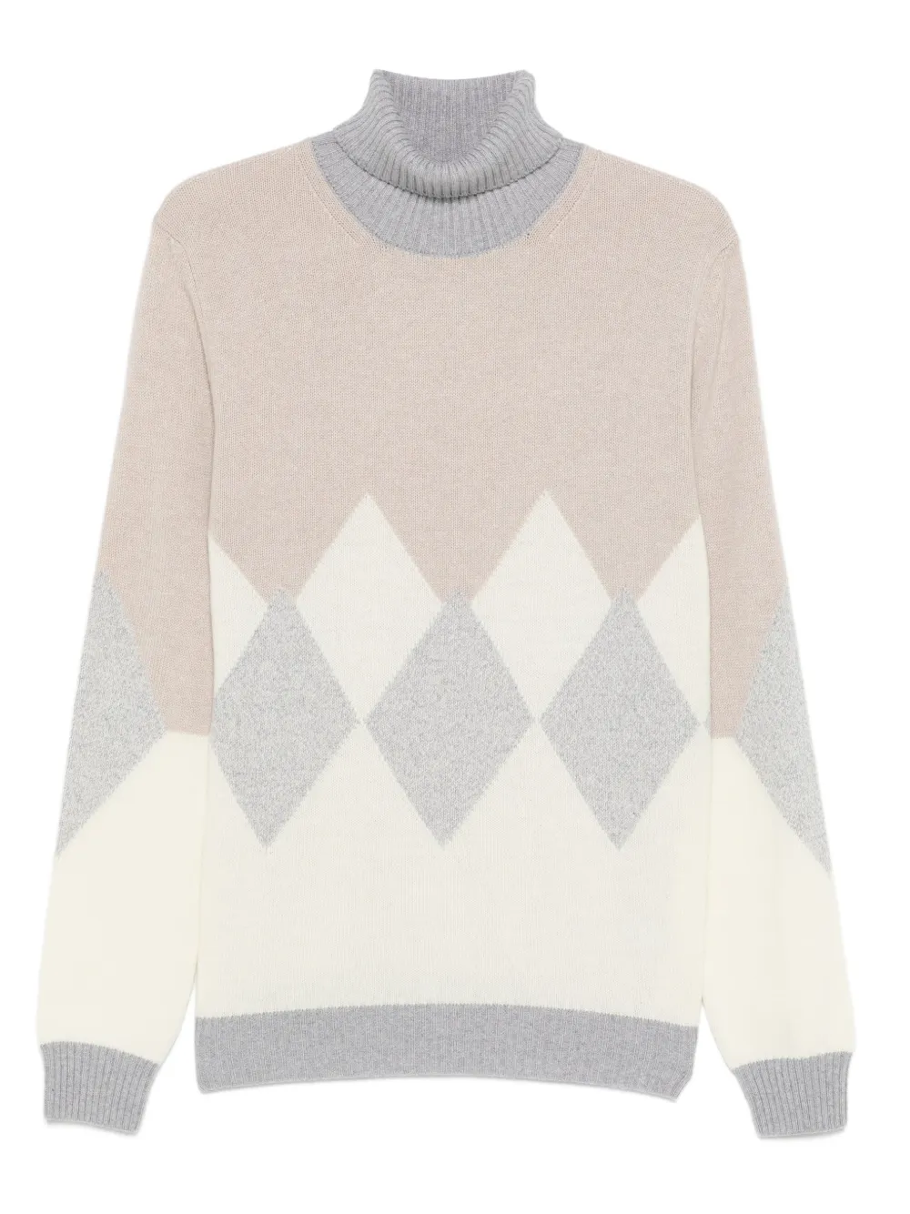 Ferrante diamond-pattern roll-neck sweater | Neutrals | Image 1