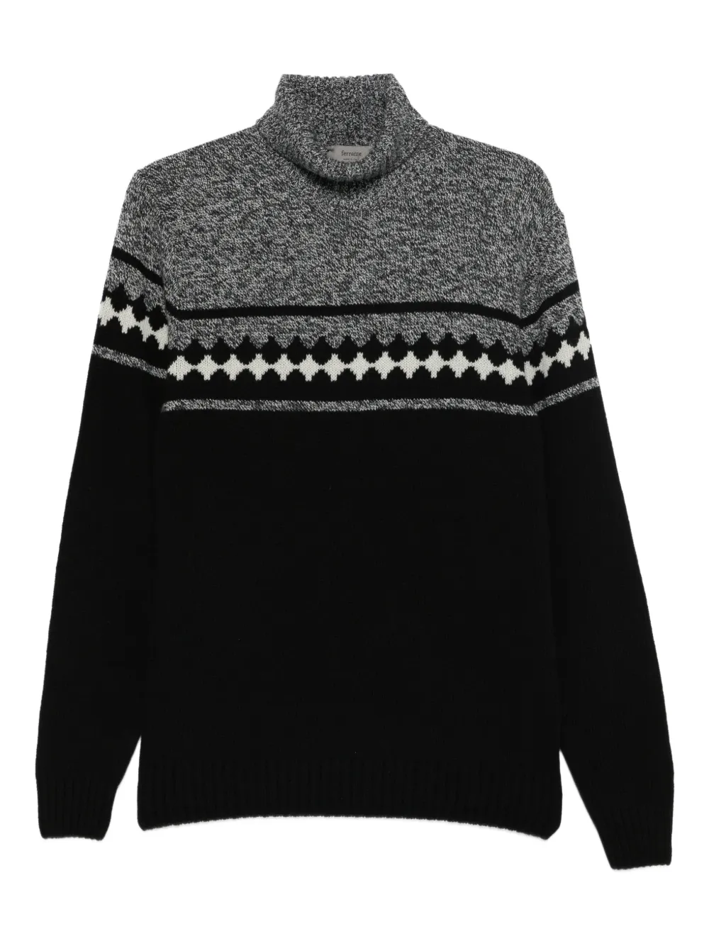 Ferrante patterned roll-neck sweater | Black | Image 1