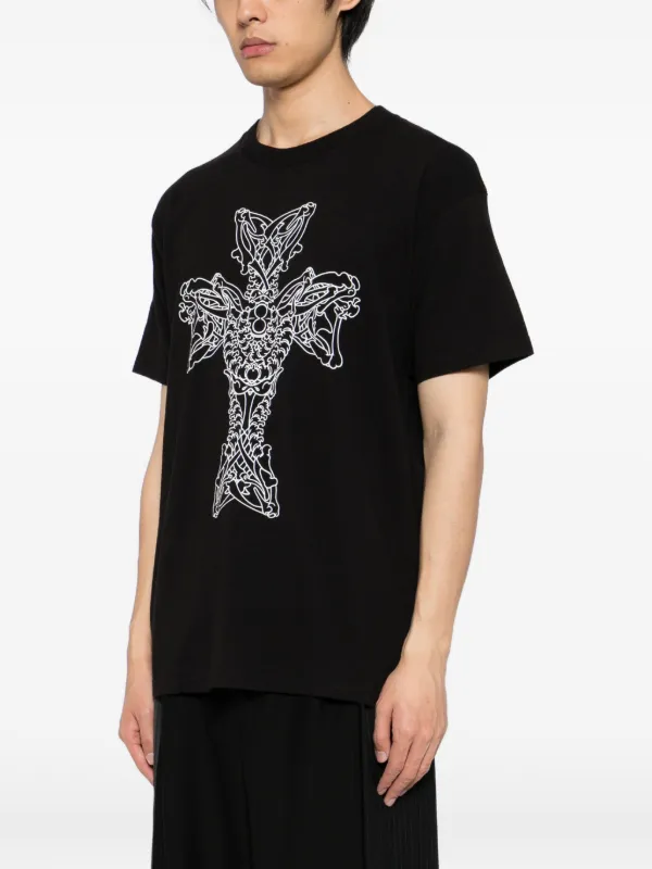 Yohji Yamamoto Y's For Men × MASSES Cotton Printed T-shirt | Black