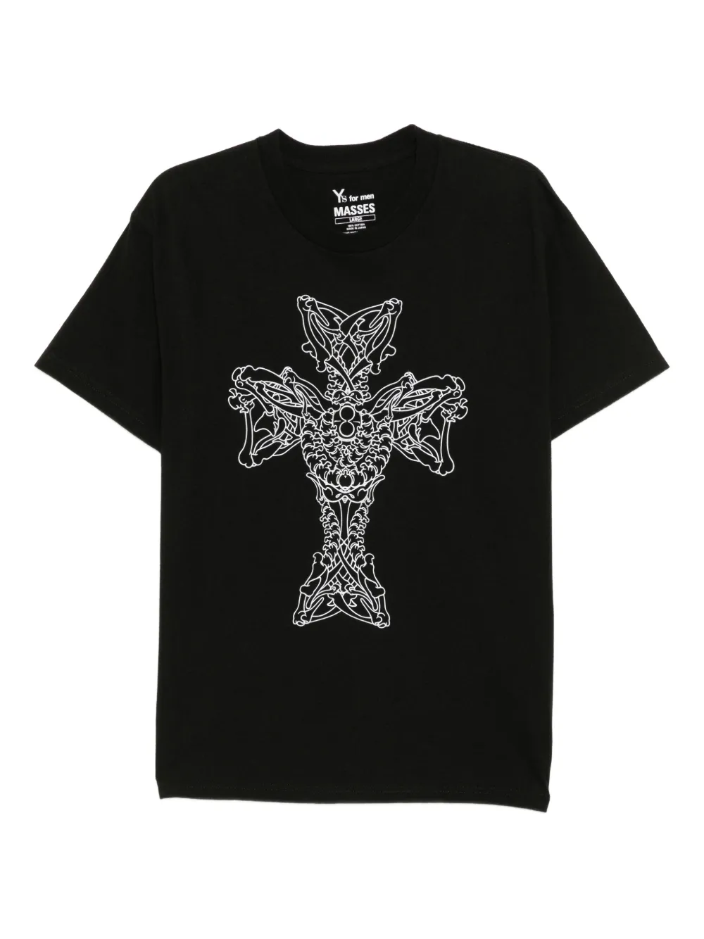 Yohji Yamamoto Y's for men × MASSES cotton printed T-shirt - Nero