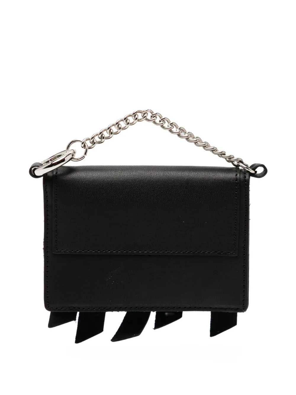 Yohji Yamamoto fringe-detail purse - Zwart
