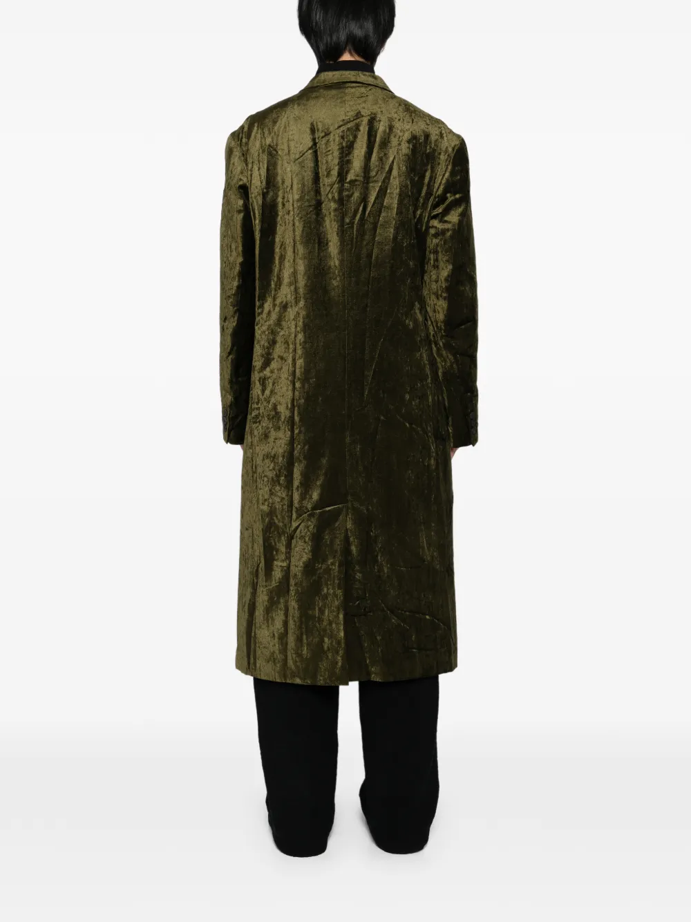 Yohji Yamamoto Fluwelen mantel Groen