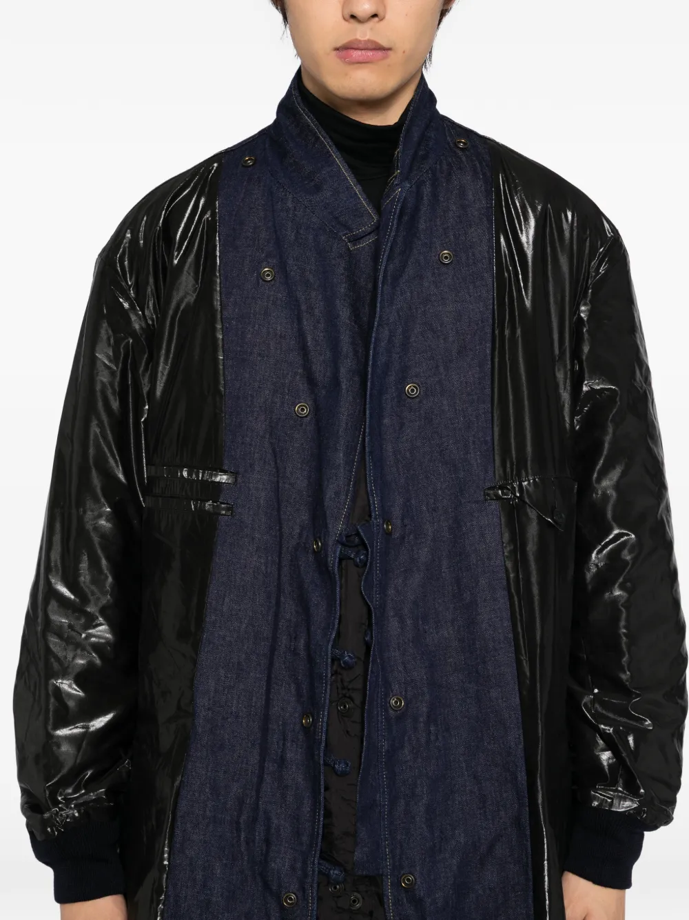 Yohji Yamamoto Denim jas met wassing Blauw