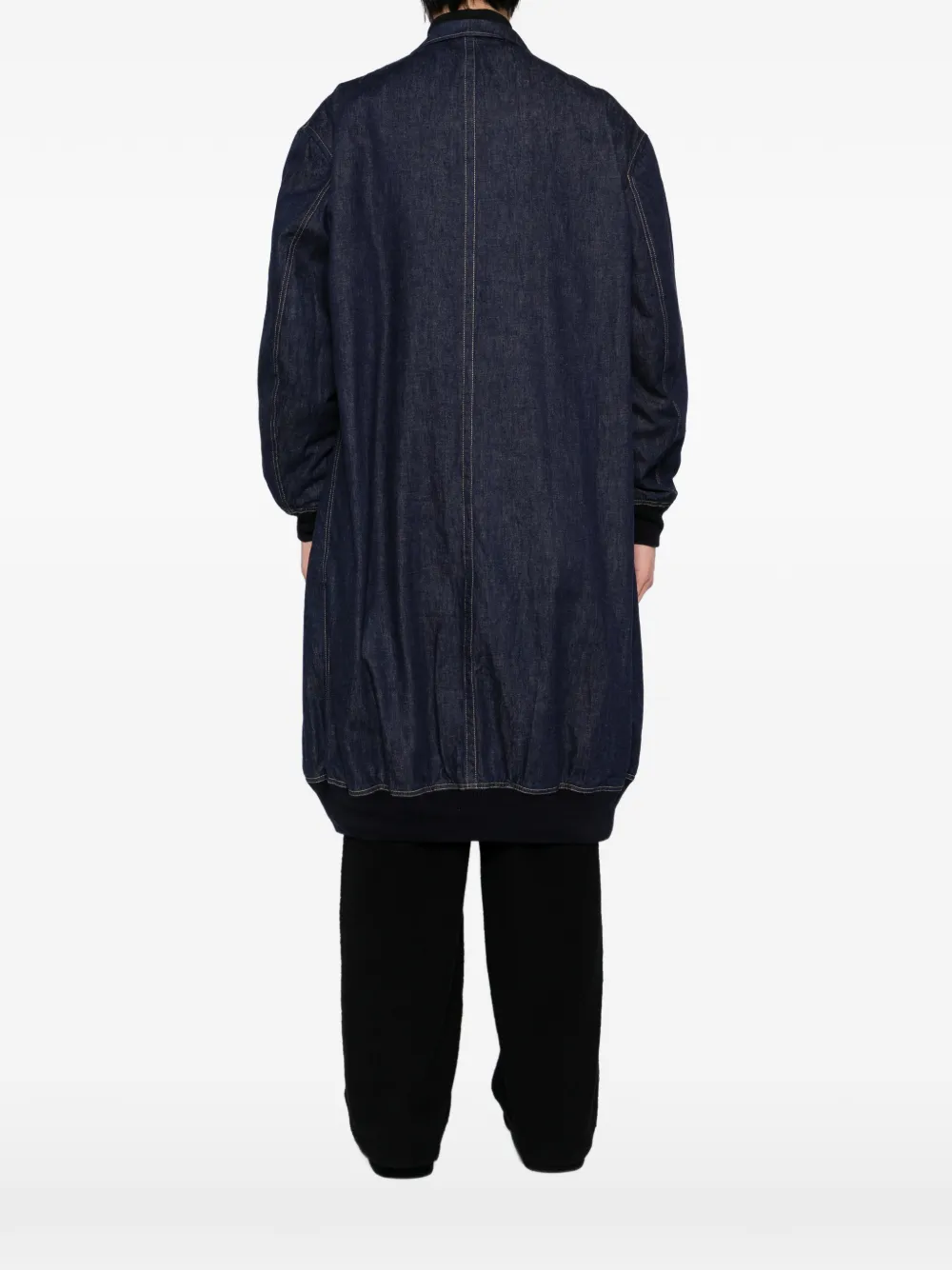 Yohji Yamamoto Denim jas met wassing Blauw