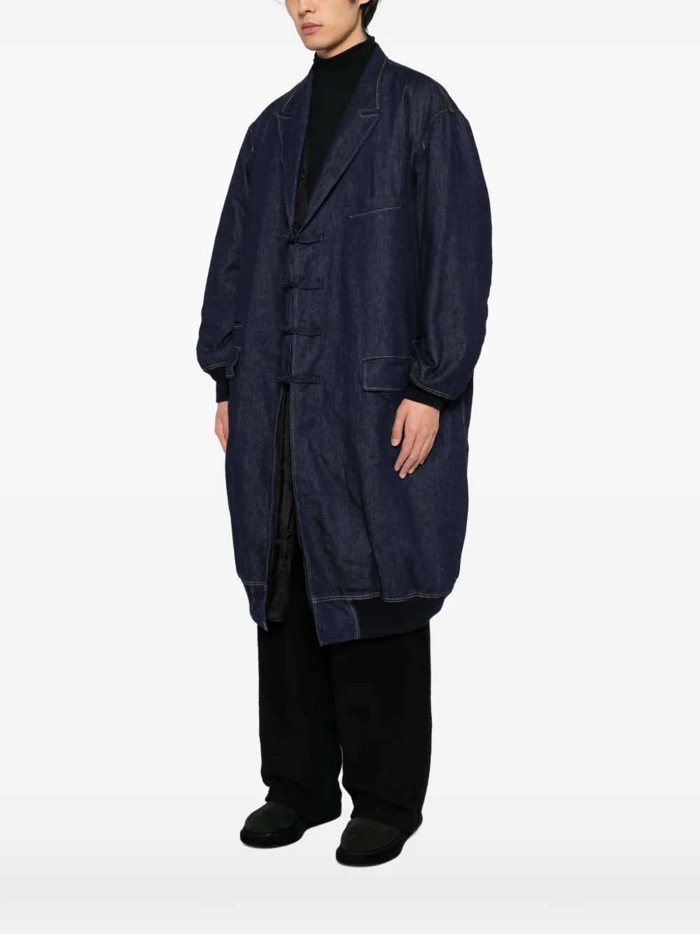 Yohji Yamamoto Magic Wash デニムコート | ブルー | FARFETCH JP