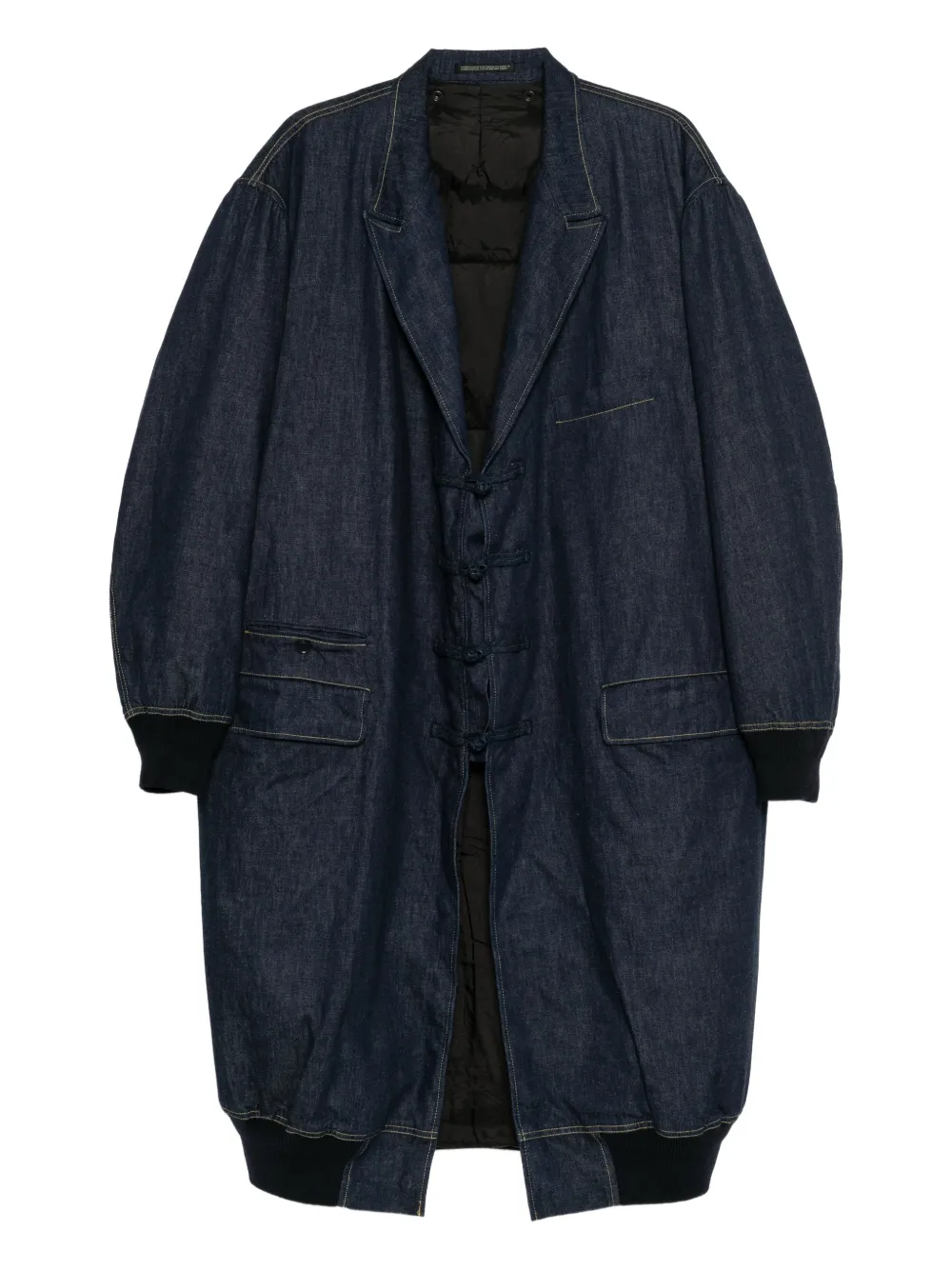 Yohji Yamamoto Ausgeblichener Jeansmantel - Blau