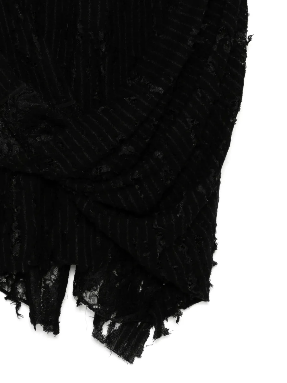 Yohji Yamamoto Gedraaide rok met streep Zwart