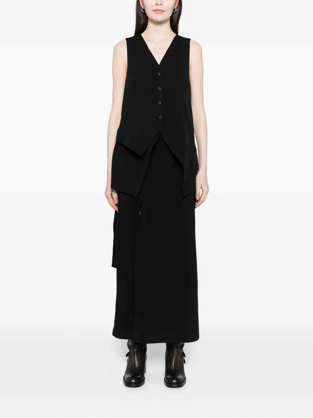  Limi Feu Wool Layered Waistcoat - Black 