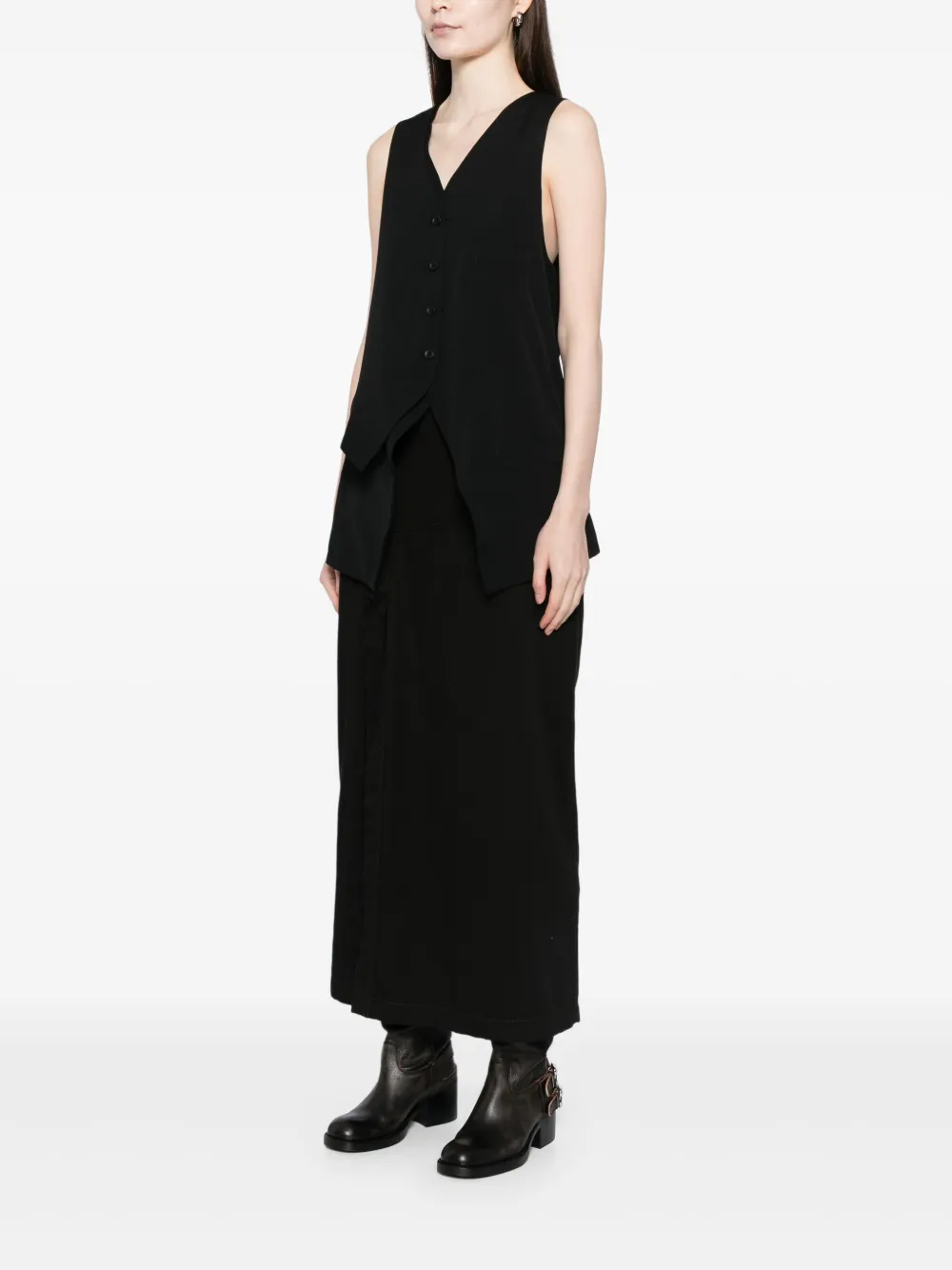  Limi Feu Wool Layered Waistcoat - Black 