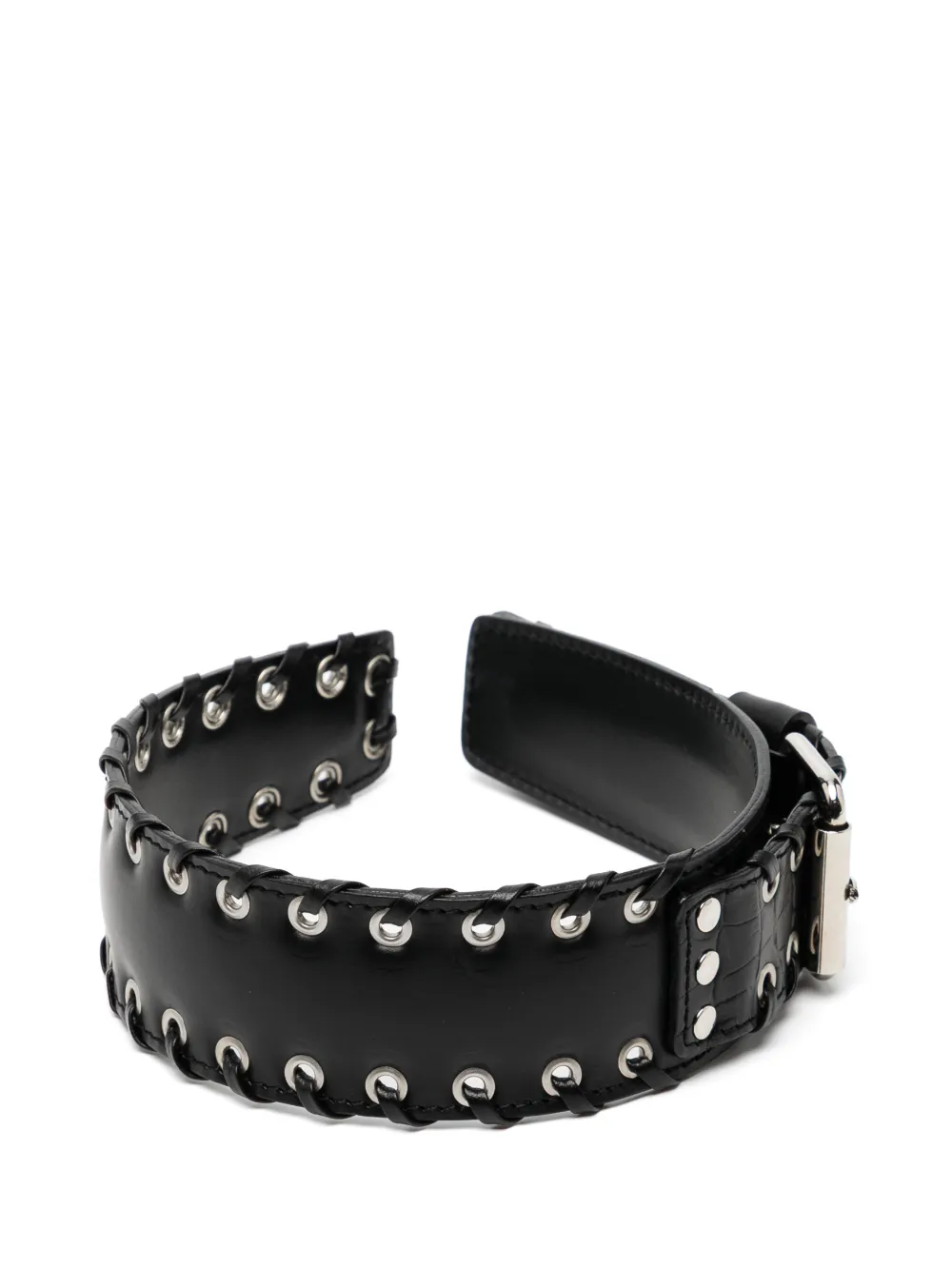 Yohji Yamamoto pulsera con hebilla y detalle de ojales | Image 2