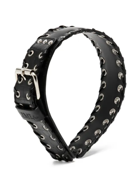 Yohji Yamamoto pulsera con hebilla y detalle de ojales