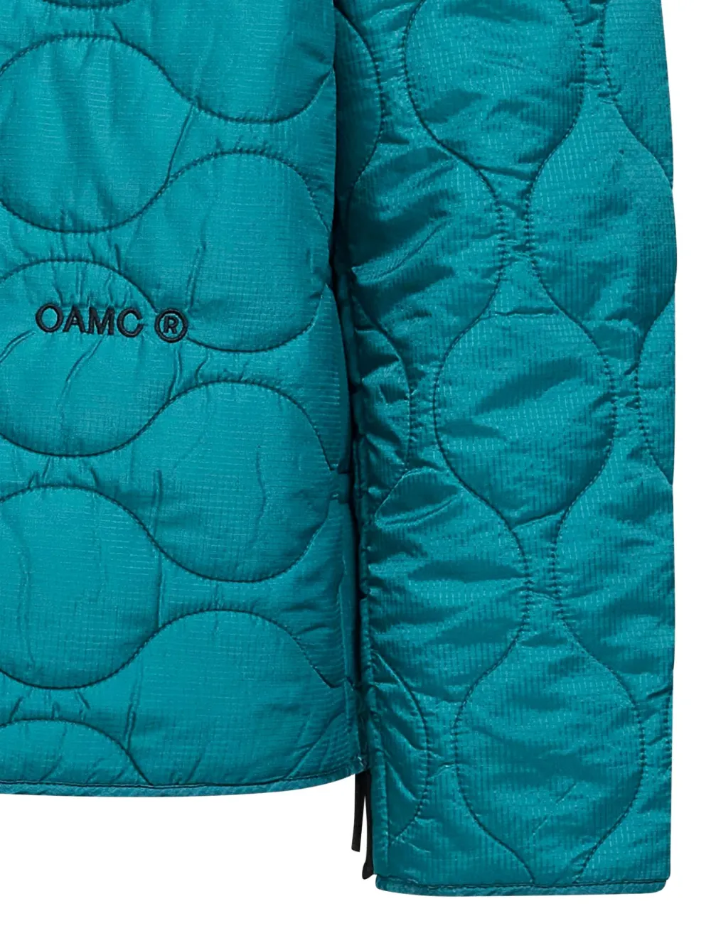 Oamc Peacemaker Quilted Puffer Jacket In Green