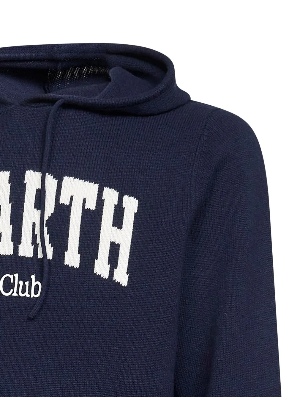 Mc2 Saint Barth Logo-jacquard Hoodie In Blue