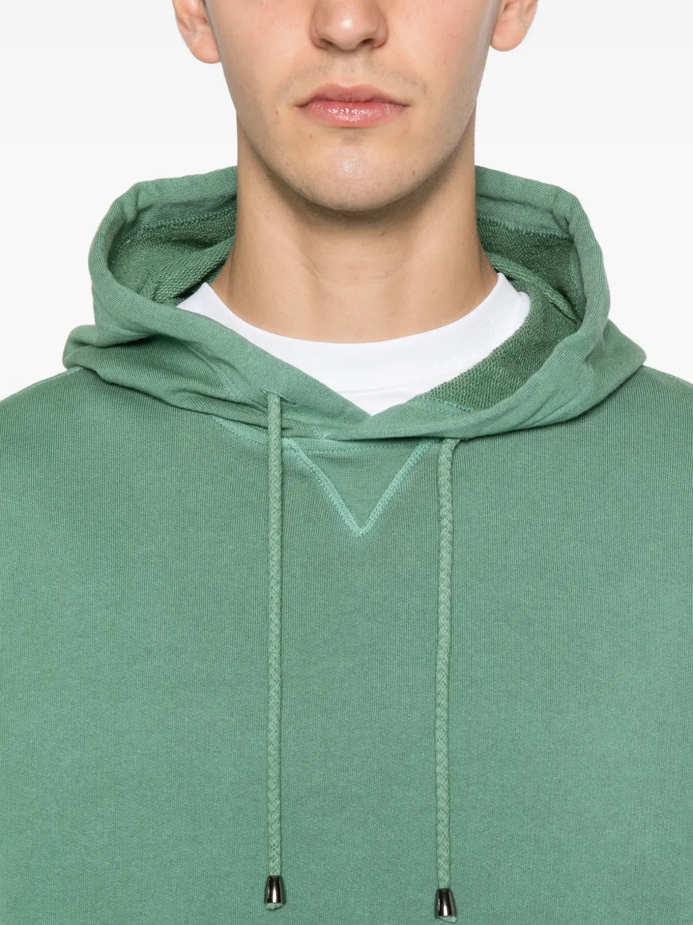 Filippo De Laurentiis Drawstring-fastening Cotton Hoodie In Green