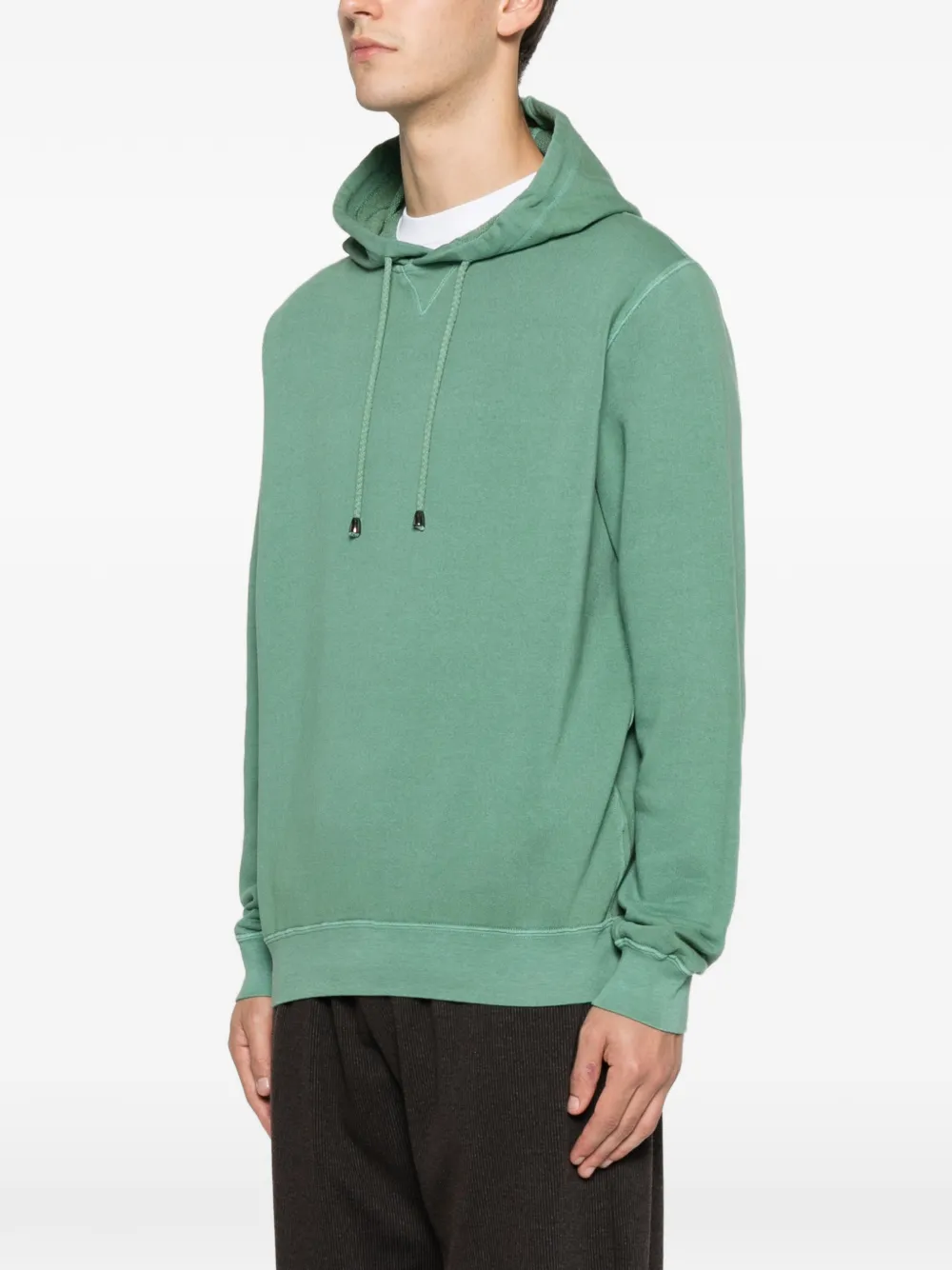 Filippo De Laurentiis Drawstring-fastening Cotton Hoodie In Green