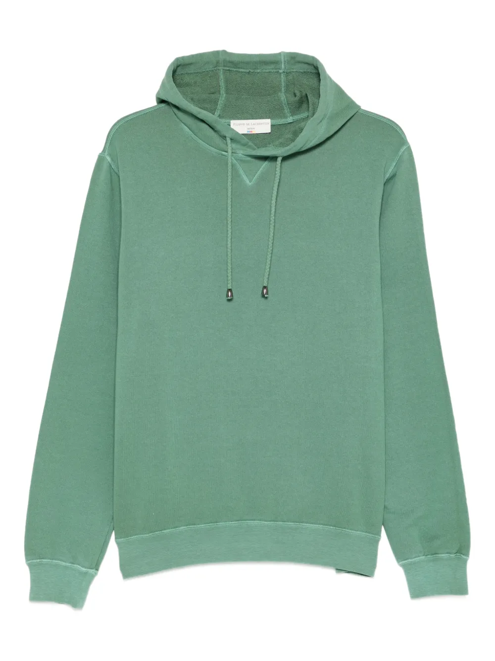 Filippo De Laurentiis drawstring-fastening cotton hoodie | Green | Image 1