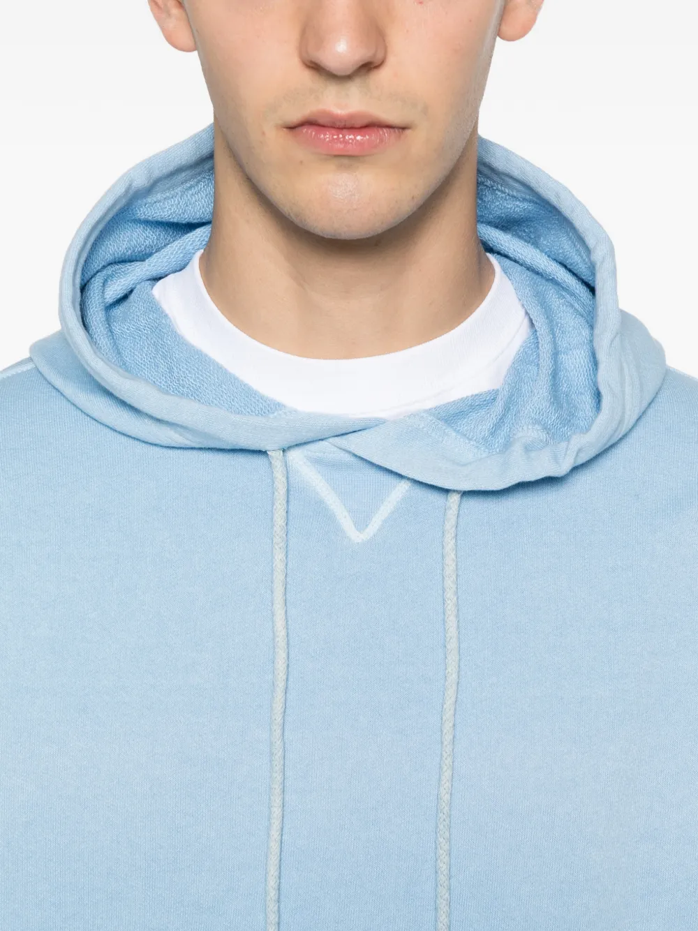 Filippo De Laurentiis Drawstring-fastening Cotton Hoodie In Blue