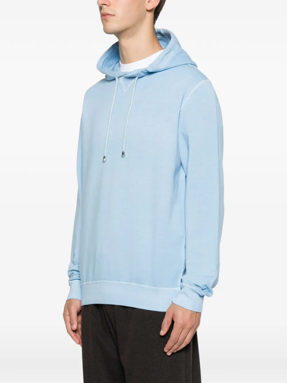 Filippo De Laurentiis Drawstring-fastening Cotton Hoodie In Blue