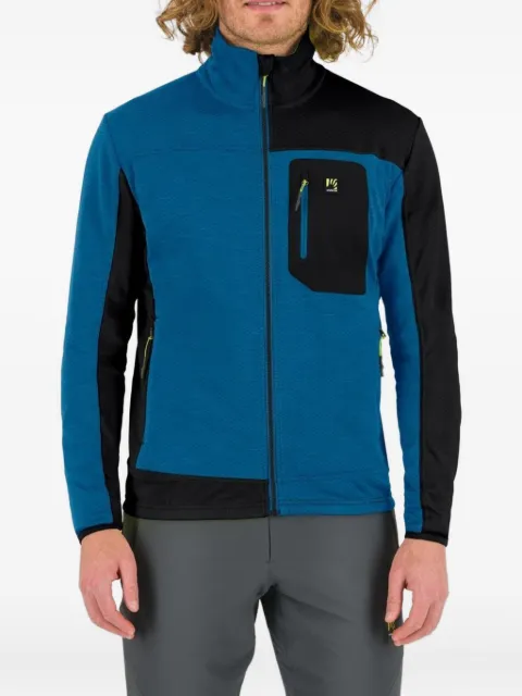 KARPOS zip-up panelled cardigan