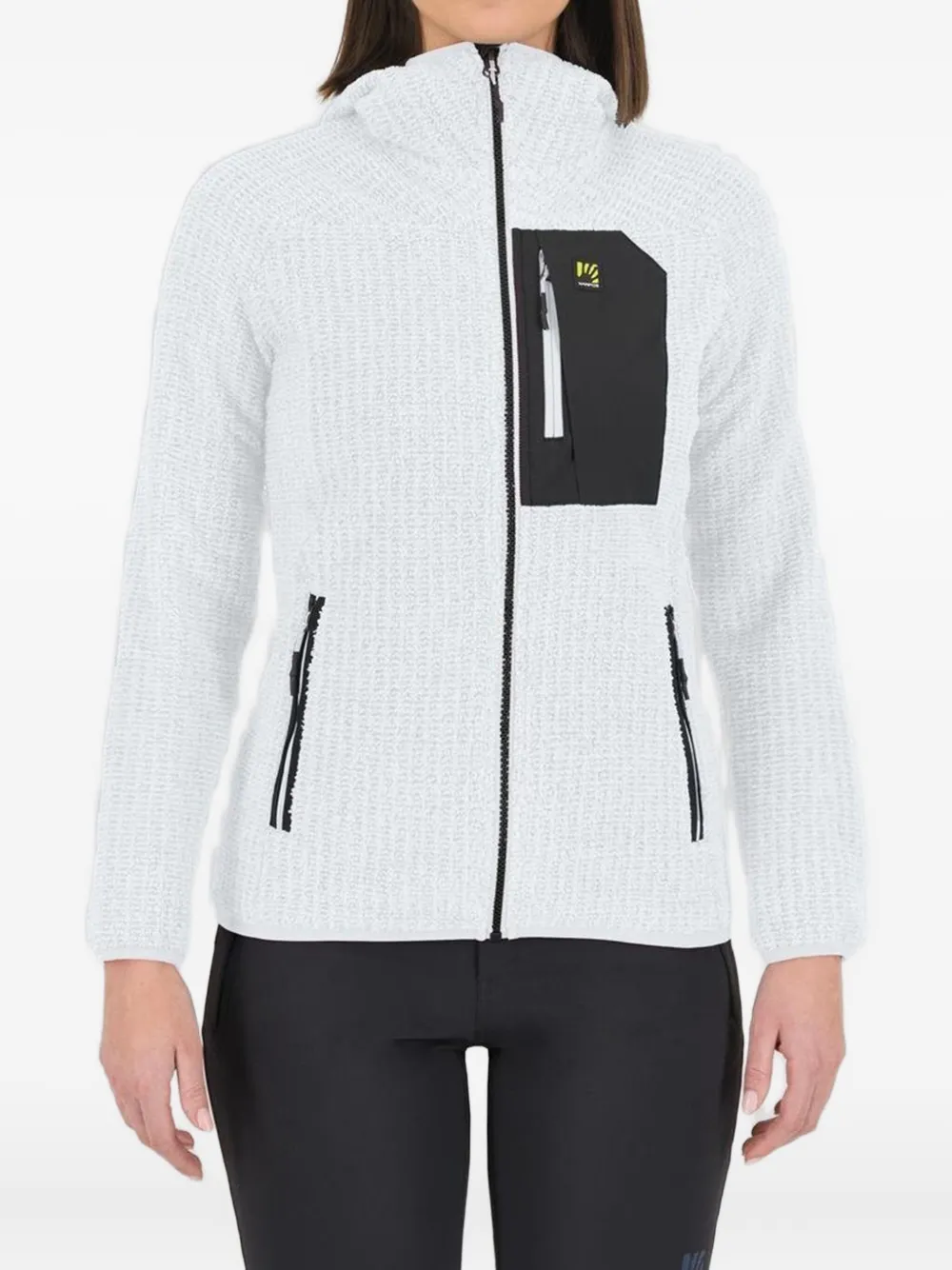 KARPOS Maglione con cappuccio e zip - Bianco