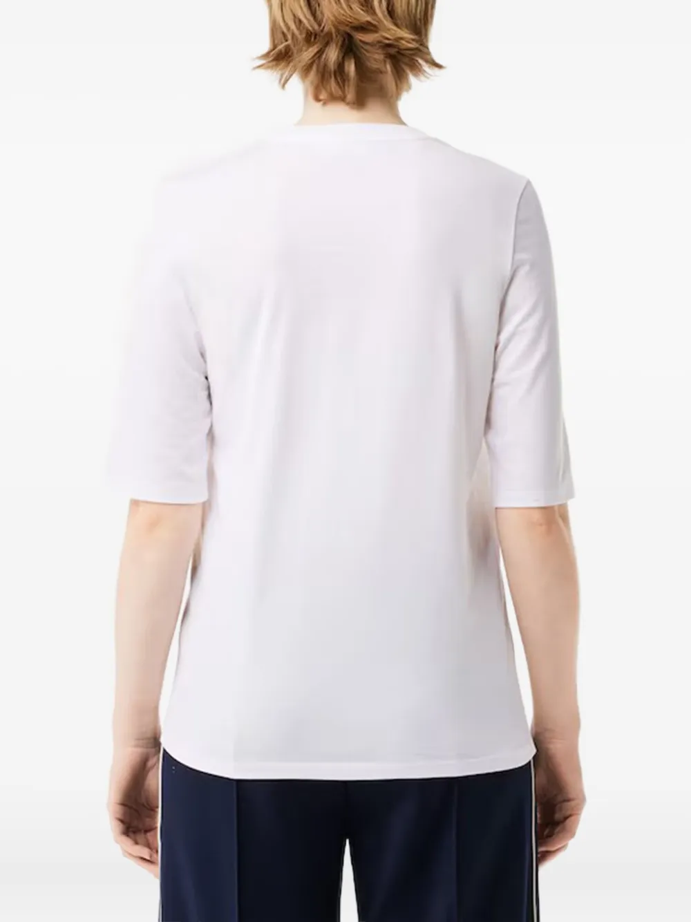 Lacoste T-shirt met elleboogmouwen Wit