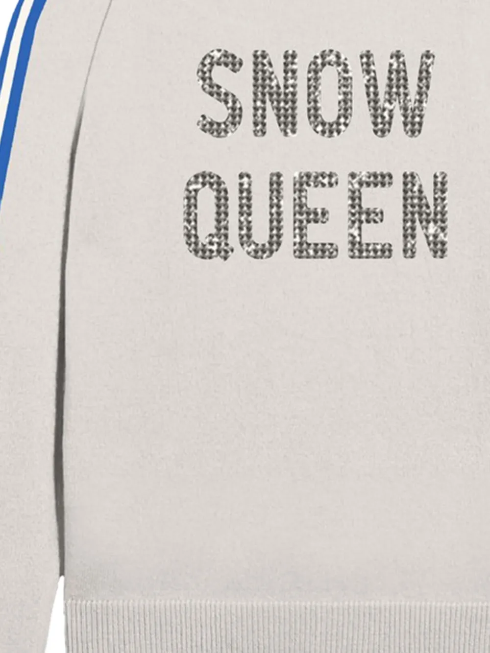 Mc2 Saint Barth Snow Queen Stripe-embellished Knitwear In Gray