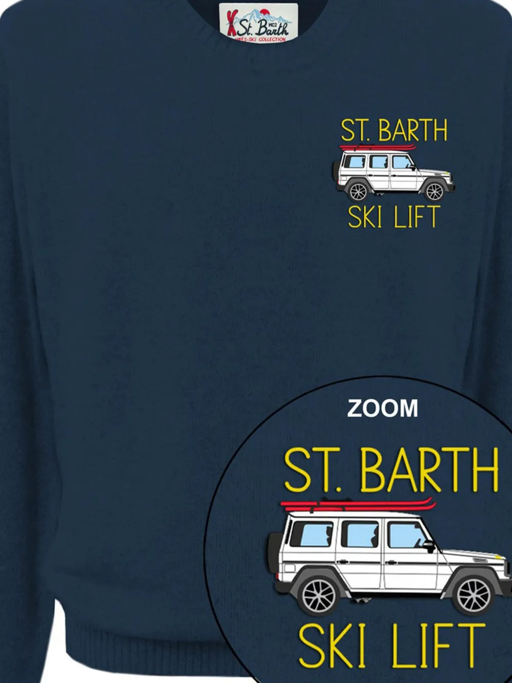 MC2 Saint Barth Kids Sweater met geborduurd logo Blauw