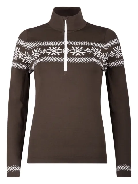 NEWLAND patterned zip-detail sweater
