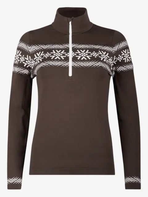 NEWLAND patterned zip-detail sweater