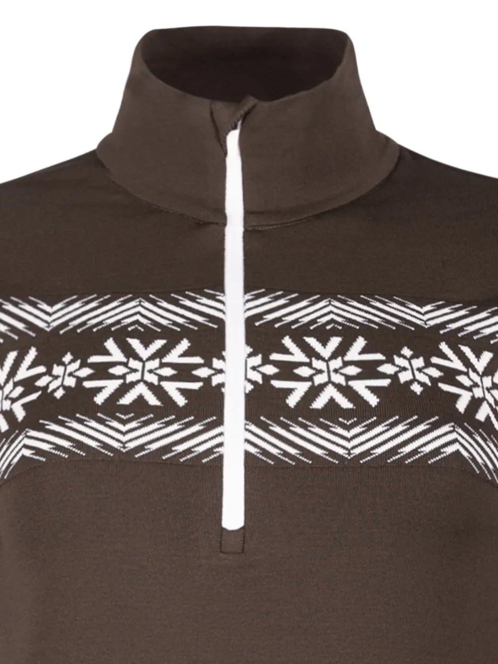  Newland Patterned Zip-detail Sweater - Brown 