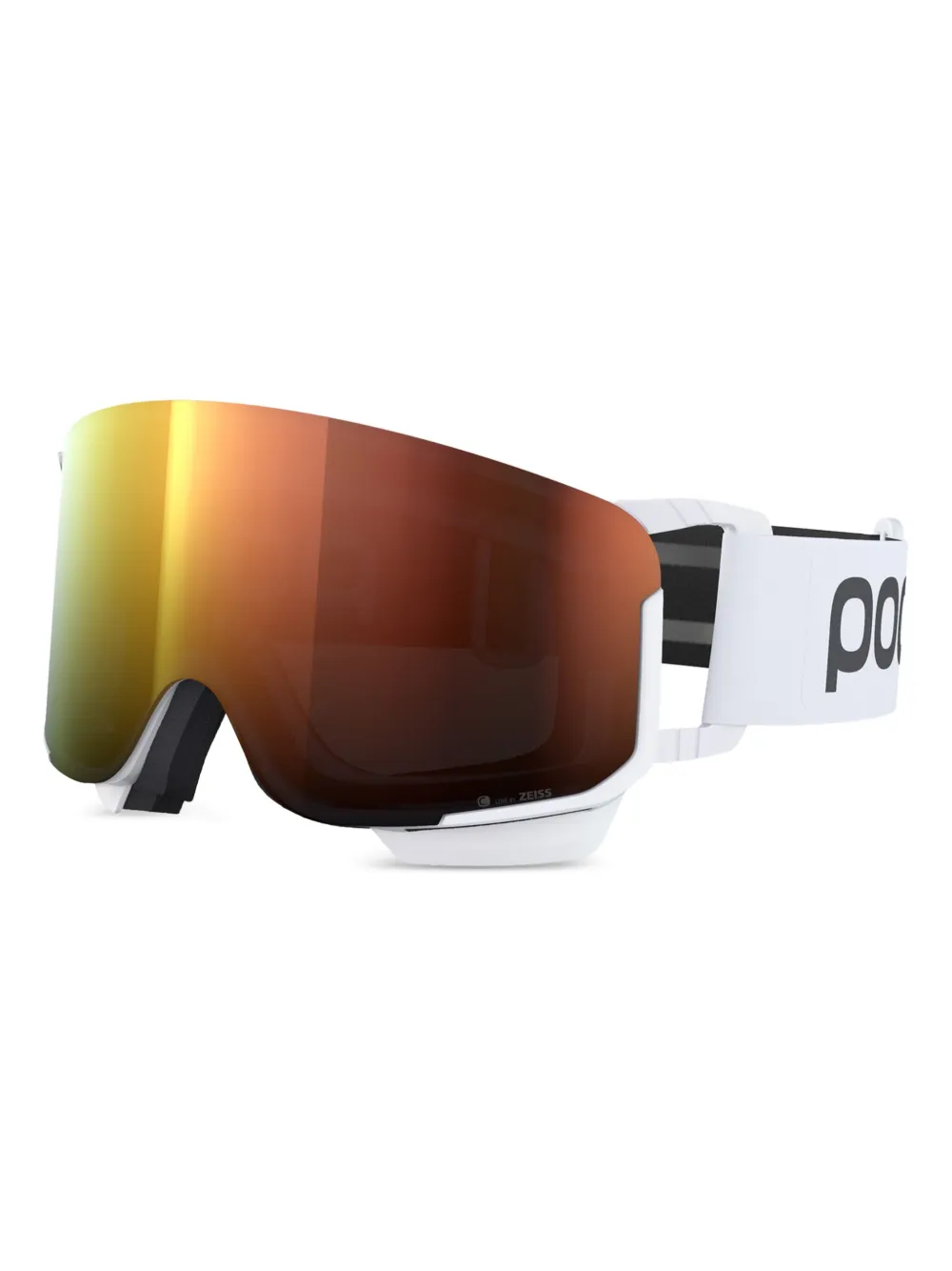 POC Gespiegelde skibril met schild montuur Wit