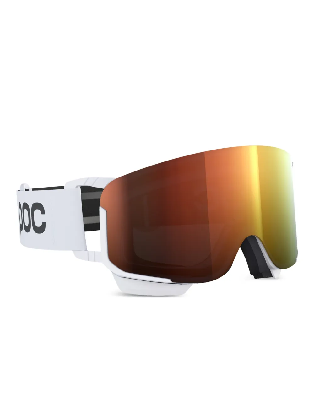 POC Gespiegelde skibril met schild montuur Wit