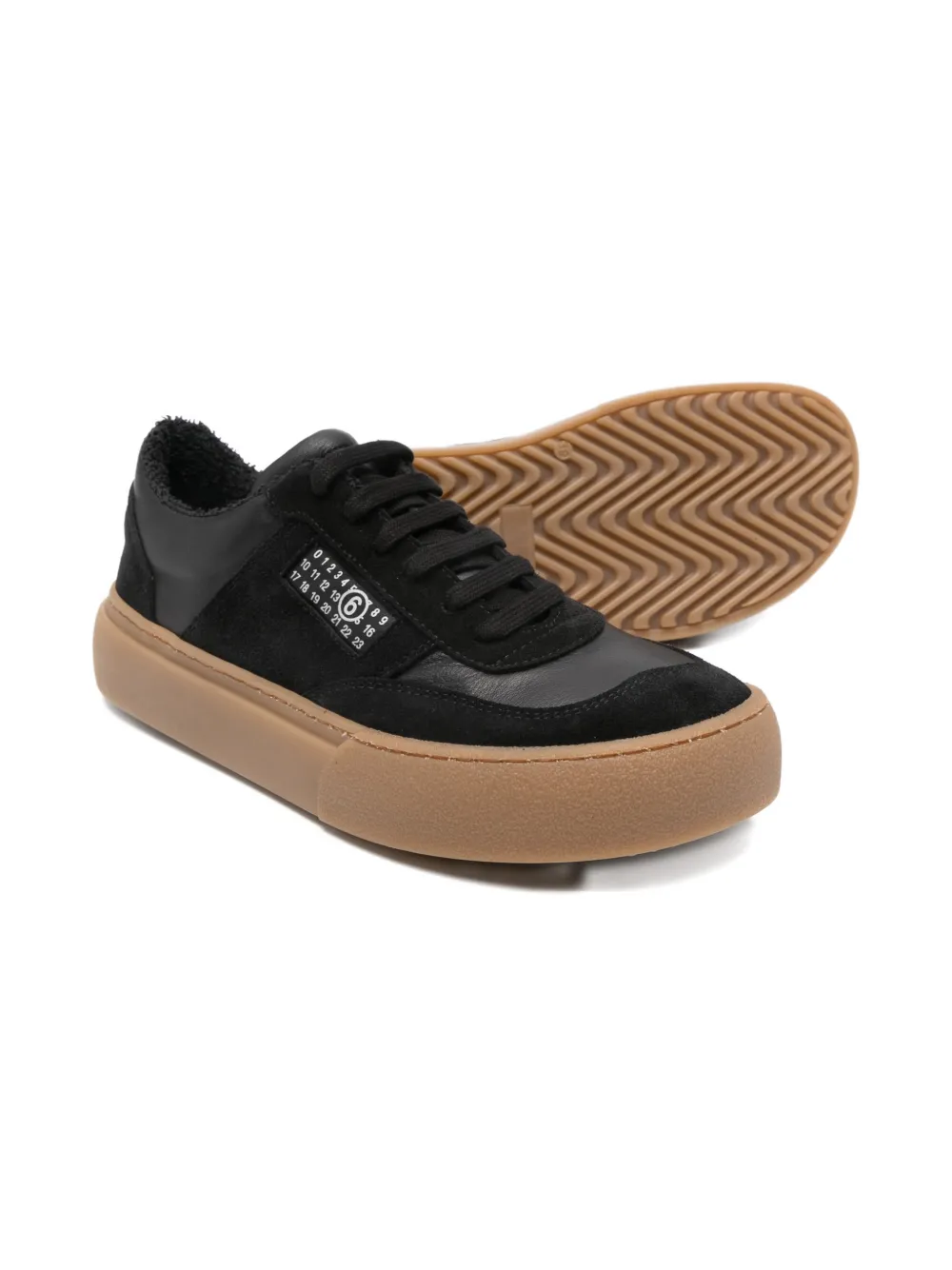 MM6 Maison Margiela Kids Leren sneakers Zwart