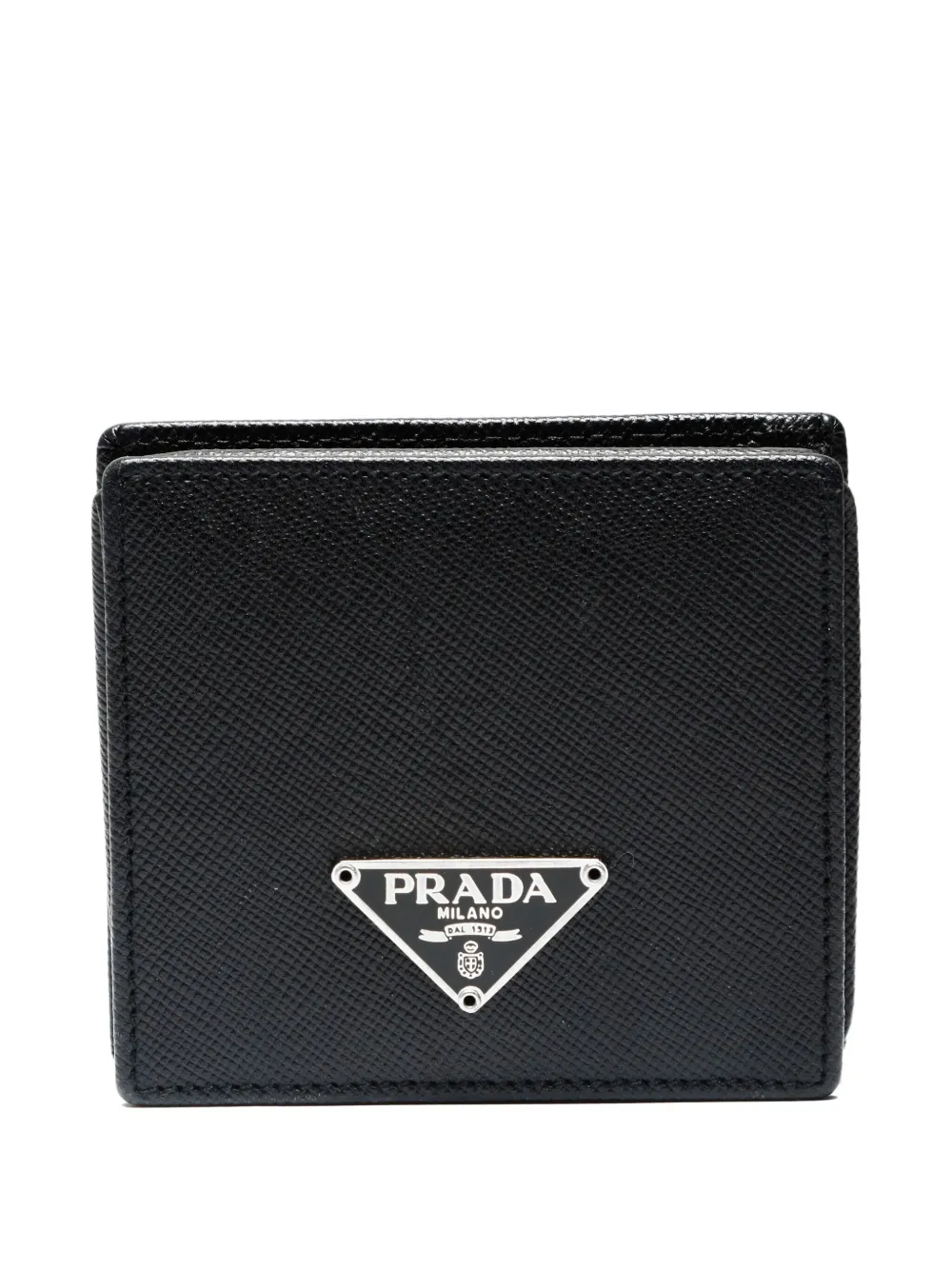 Prada Pre-Owned 2010-2020s saffiano triangle-logo wallet | Black | Image 1