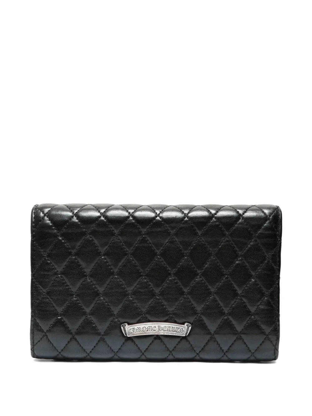 Chrome Hearts 2010s Cross 3 quilted snap trifold wallet | negro | Image 1