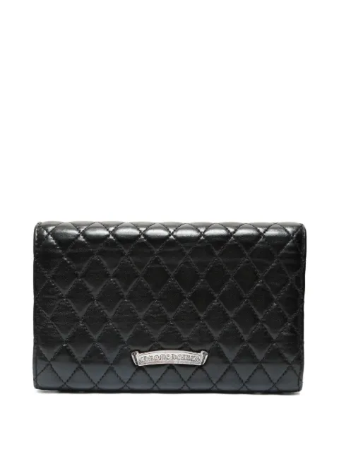 Chrome Hearts 2010s Cross 3 quilted snap trifold wallet