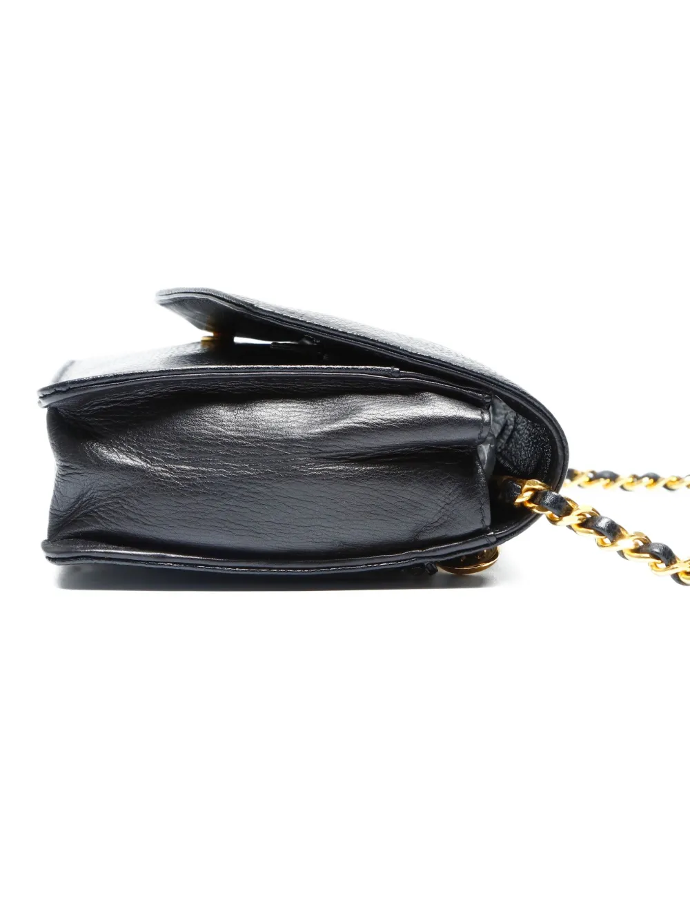 Pre-owned Chanel 1996-1997 Cc-mark Chain Crossbody Bag In Black