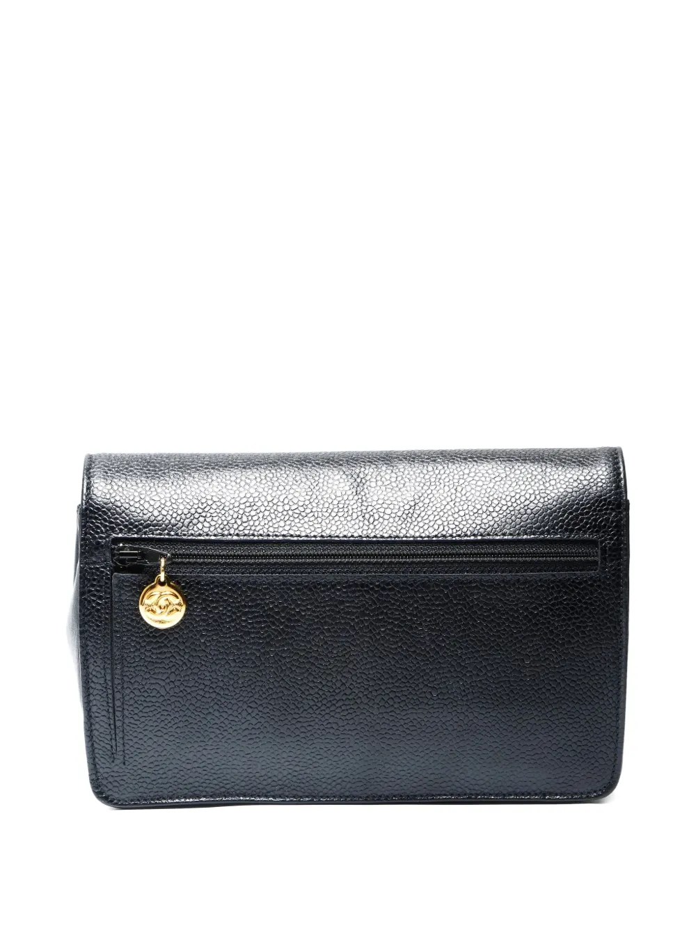 Pre-owned Chanel 1996-1997 Cc-mark Chain Crossbody Bag In Black