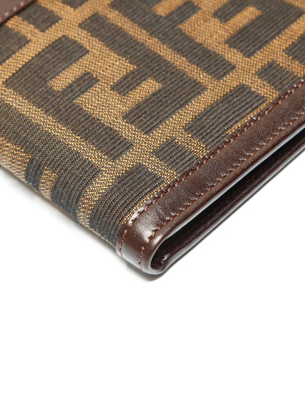 Pre-owned Fendi 1980-1990 Zucca Wallet In Brown