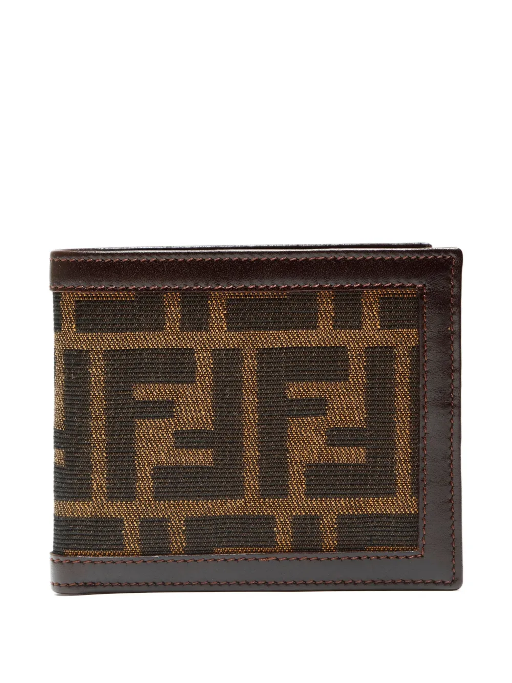 Pre-owned Fendi 1980-1990 Zucca Wallet In Brown
