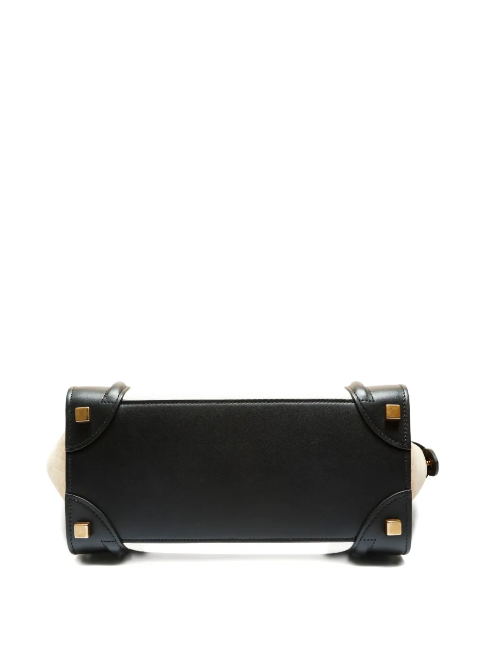 Pre-owned Celine 2015 Micro Luggage Leather-suede Tote Bag In White