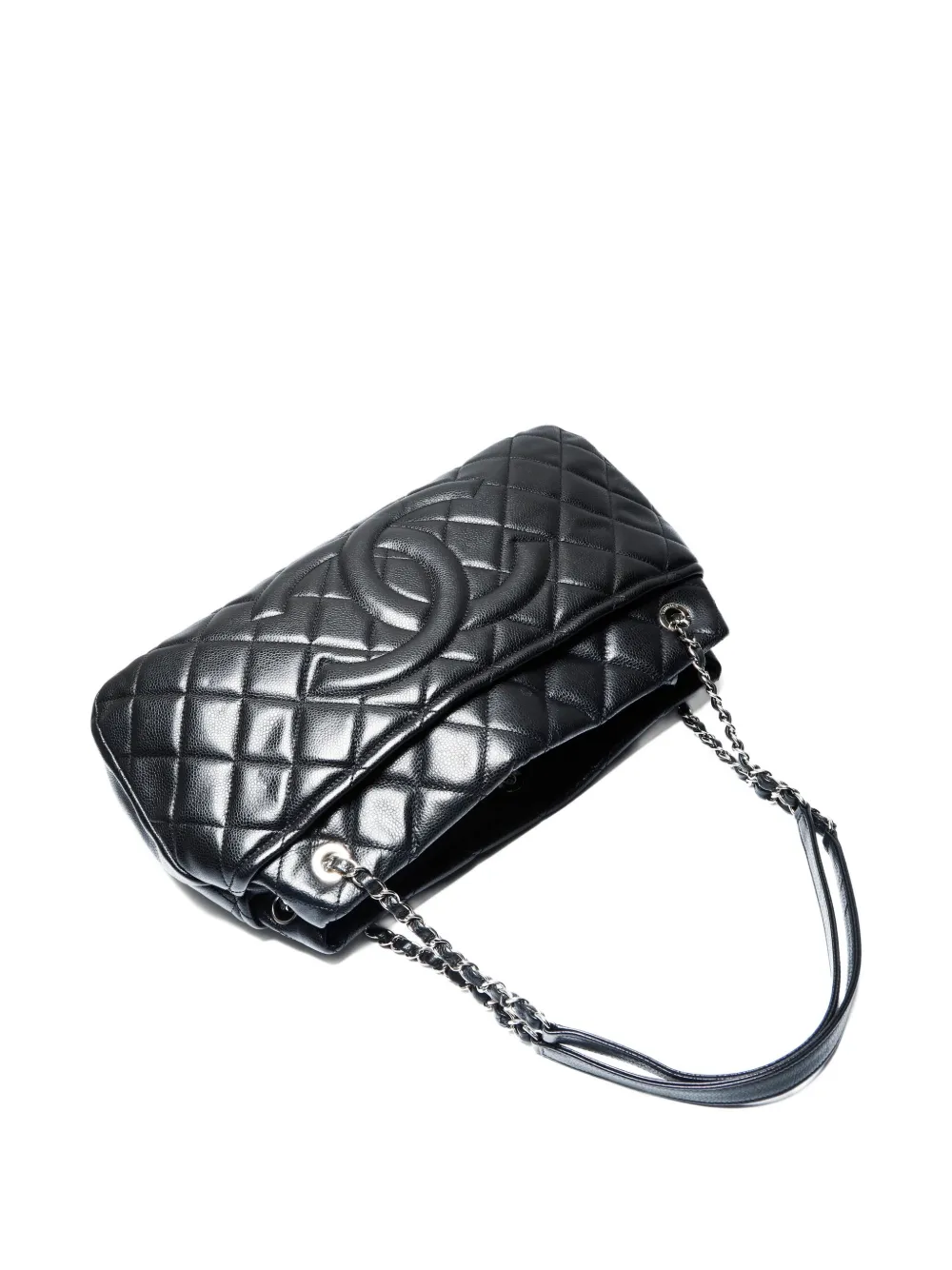 CHANEL Pre-owned 2013-2014 Timless Quilted-chain Shoulder Bag In Black