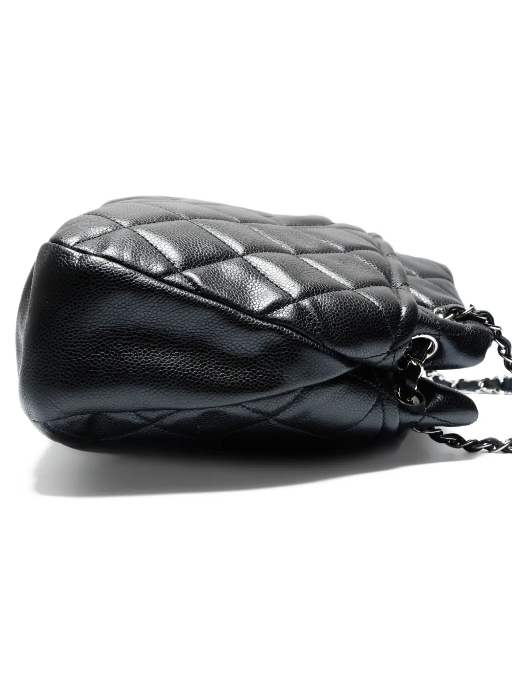 CHANEL Pre-Owned 2013-2014 Timeless gewatteerde schoudertas met ketting Zwart