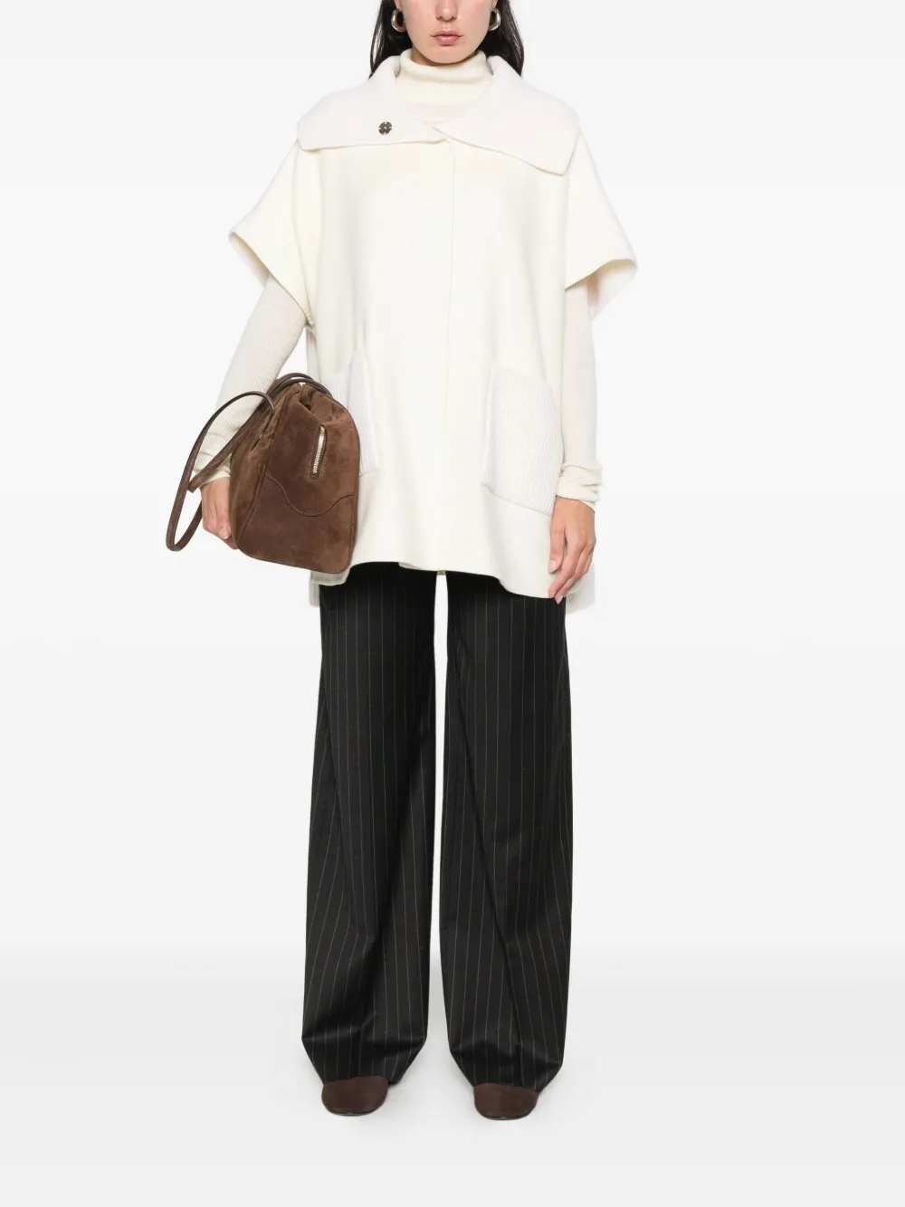Gran Sasso Ribbed-collar Jacket In Neutral