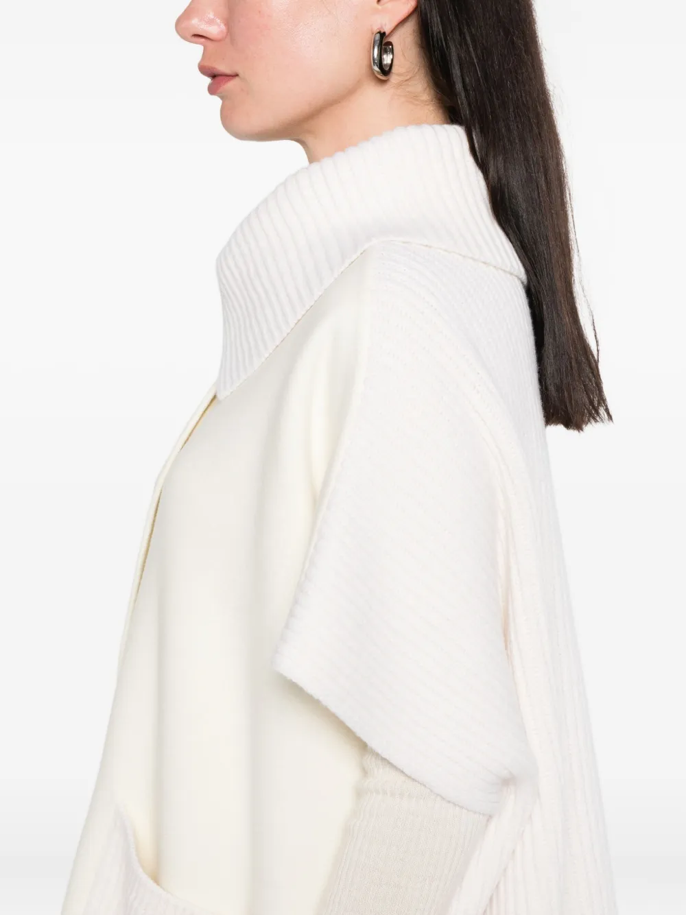 Gran Sasso Ribbed-collar Jacket In Neutral