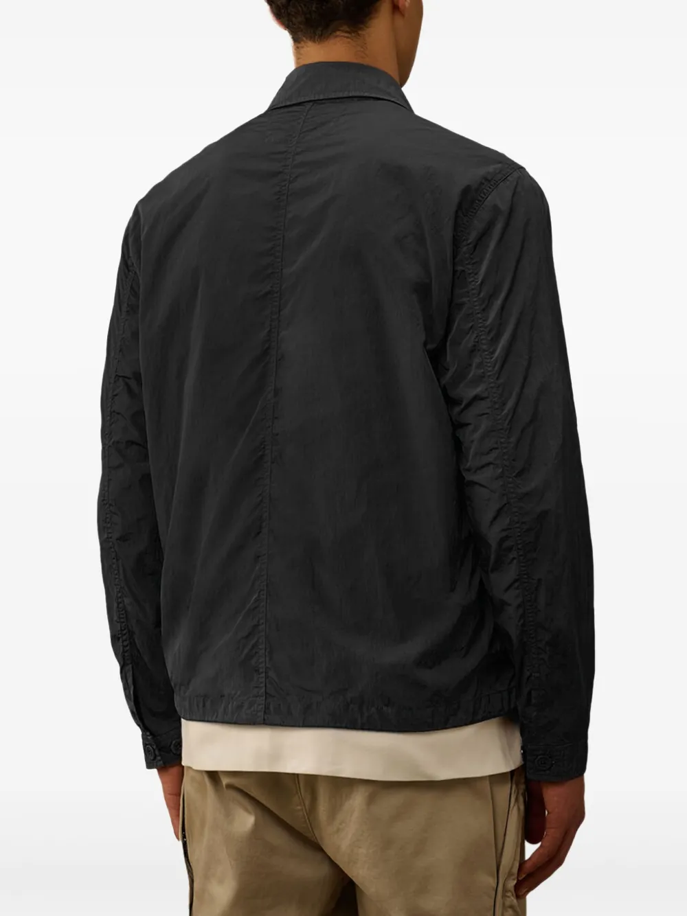 C.p. Company C.p.company Men Chrome-r Nylon Jacket In Black