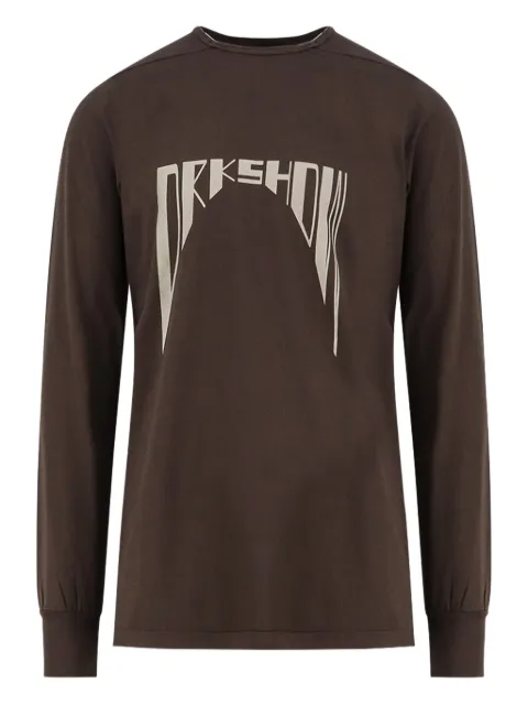 Rick Owens DRKSHDW playera manga larga con logo estampado